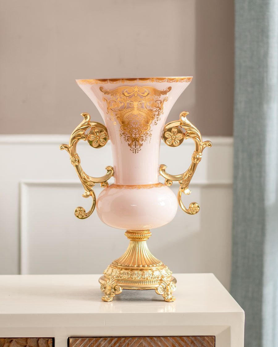 Roksaneh Ornamental Decorative Vase - Magnolia White