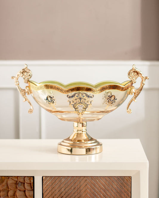 Peyman Ornamental Decorative Bowl - Clear Gold