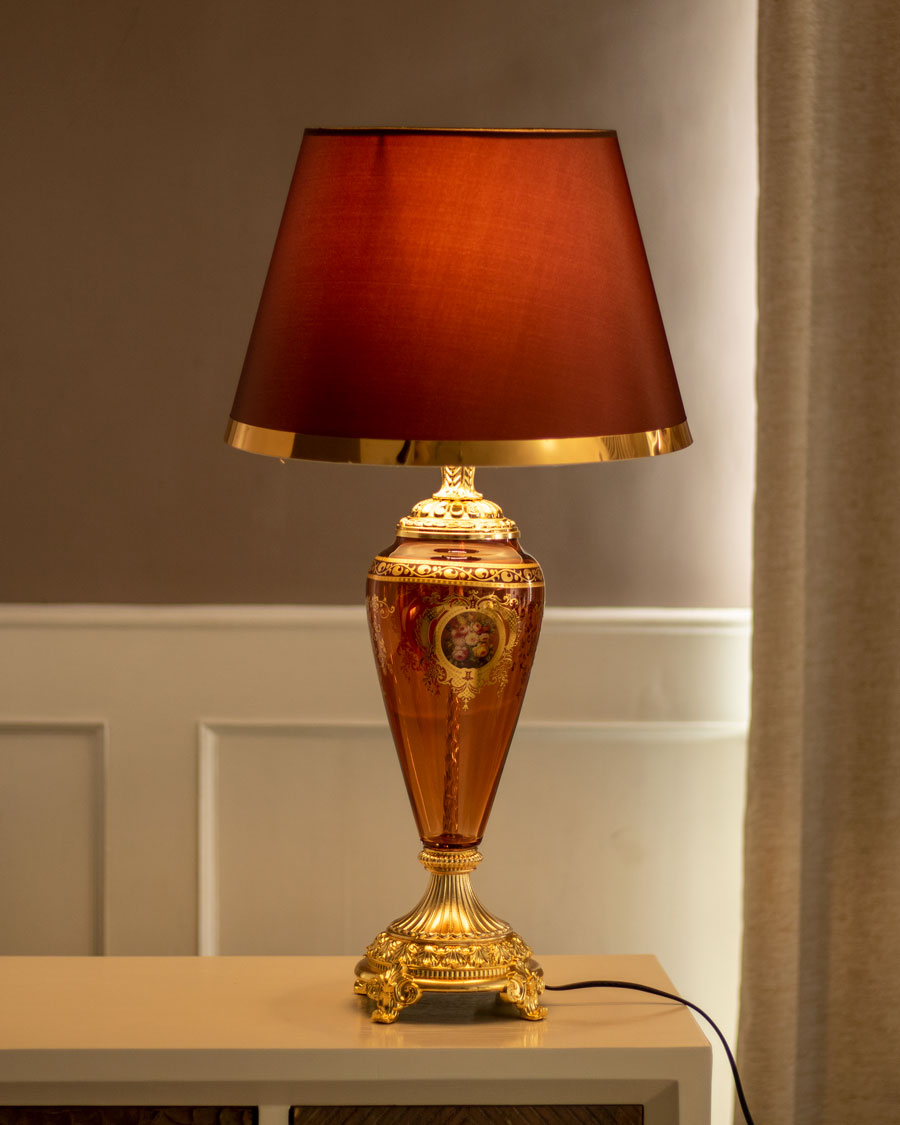 Villeroy Table Lamp - Clear Amber